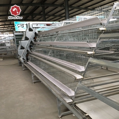 Chicken Raising A Frame Layer Cages , 3-4tier SONCAO Layer Poultry Farm Cage