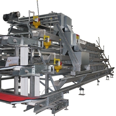 Hot Galvanized A Type 3 / 4 tier Chicken Cage Layer Poultry For Farming Equipment